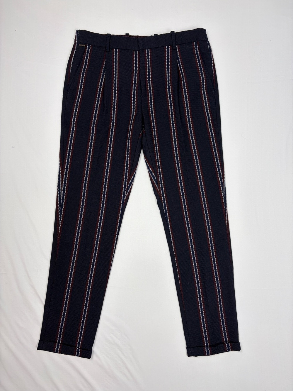 Scotch & Soda Amsterdam Couture Striped Tapered Drawstring Pants W30 L32